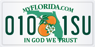 FL license plate 0101SU