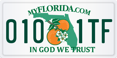 FL license plate 0101TF