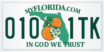 FL license plate 0101TK
