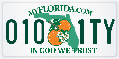 FL license plate 0101TY