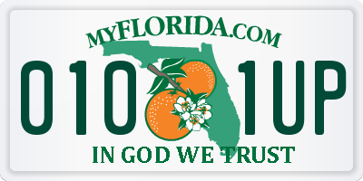 FL license plate 0101UP