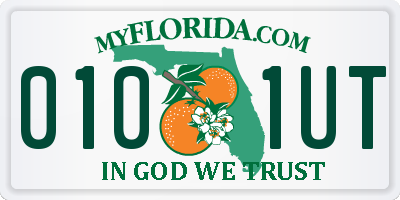 FL license plate 0101UT