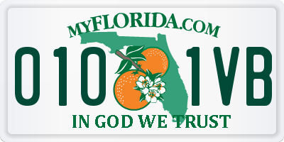 FL license plate 0101VB