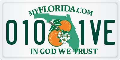 FL license plate 0101VE