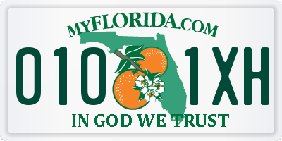 FL license plate 0101XH
