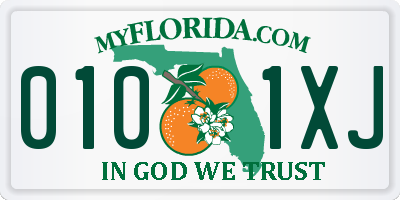 FL license plate 0101XJ