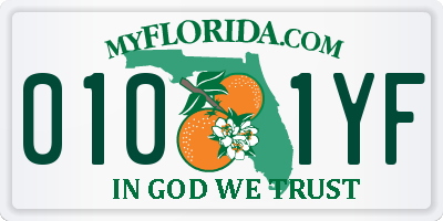 FL license plate 0101YF