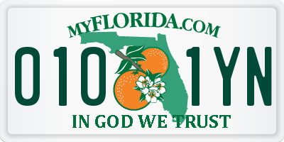 FL license plate 0101YN