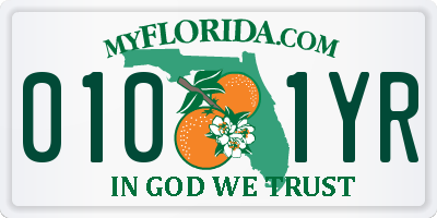 FL license plate 0101YR