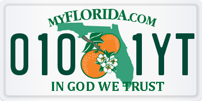 FL license plate 0101YT