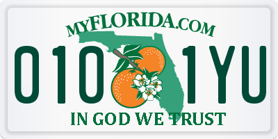 FL license plate 0101YU