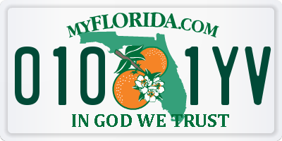 FL license plate 0101YV