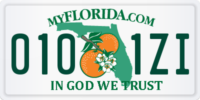 FL license plate 0101ZI