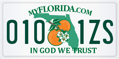 FL license plate 0101ZS