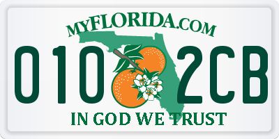 FL license plate 0102CB