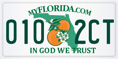 FL license plate 0102CT