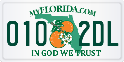 FL license plate 0102DL