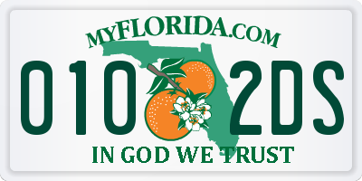 FL license plate 0102DS