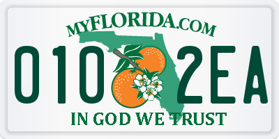 FL license plate 0102EA