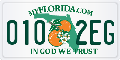 FL license plate 0102EG