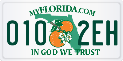 FL license plate 0102EH