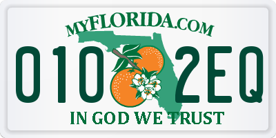 FL license plate 0102EQ