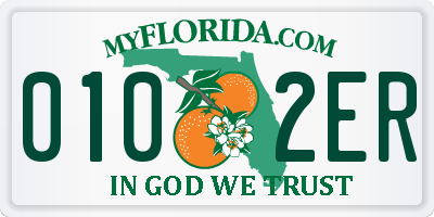 FL license plate 0102ER