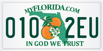 FL license plate 0102EU