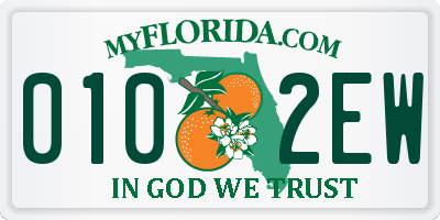 FL license plate 0102EW
