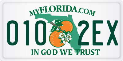 FL license plate 0102EX