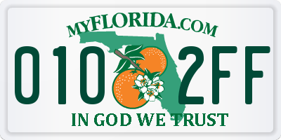 FL license plate 0102FF