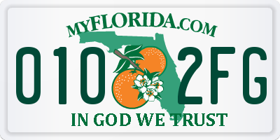 FL license plate 0102FG
