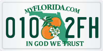 FL license plate 0102FH
