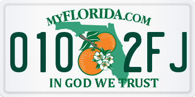FL license plate 0102FJ