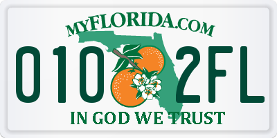 FL license plate 0102FL