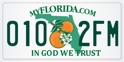 FL license plate 0102FM