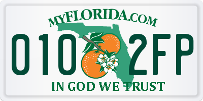 FL license plate 0102FP