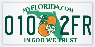 FL license plate 0102FR