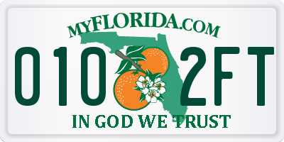 FL license plate 0102FT