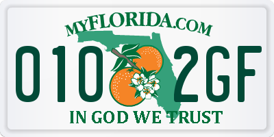 FL license plate 0102GF
