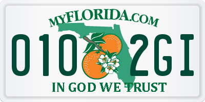 FL license plate 0102GI