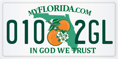 FL license plate 0102GL