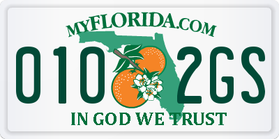 FL license plate 0102GS
