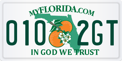 FL license plate 0102GT