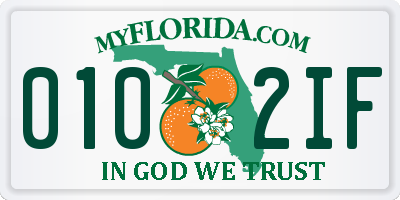 FL license plate 0102IF