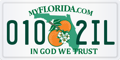 FL license plate 0102IL