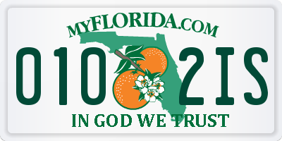 FL license plate 0102IS