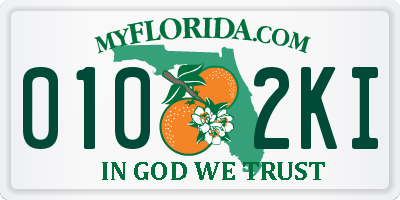 FL license plate 0102KI