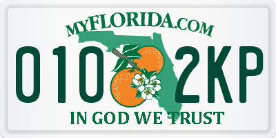 FL license plate 0102KP