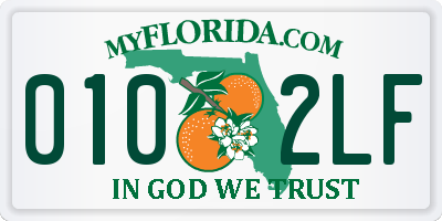 FL license plate 0102LF